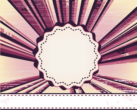 frame with rounded corners on the background with raysのイラスト素材