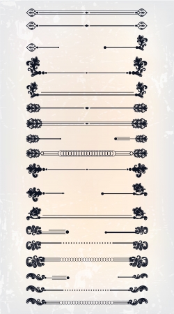 set of abstract frame patternのイラスト素材