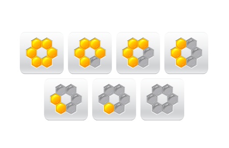 progress bar with honeycombのイラスト素材