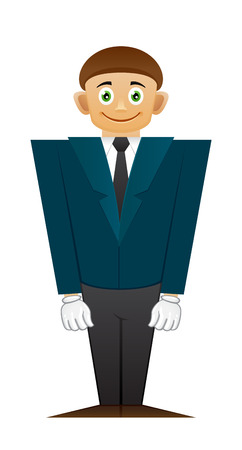 Good office man standing on white backgroundのイラスト素材