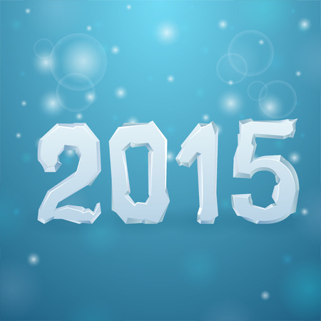 2015 Ice New Year backgroundのイラスト素材