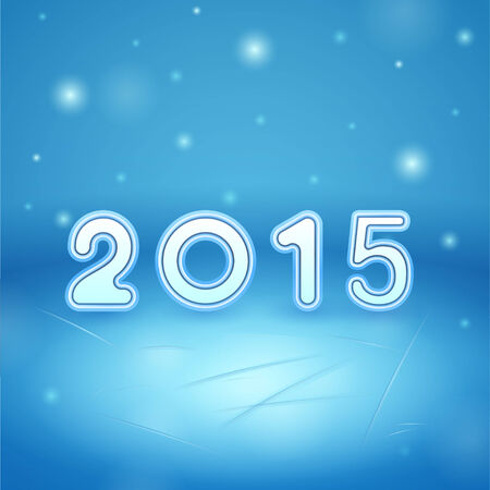 2015 on Ice, snow blue beckground, light, limelightのイラスト素材