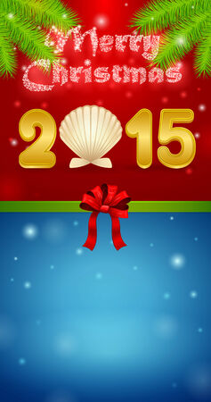 Merry Christmas 2015 giftのイラスト素材