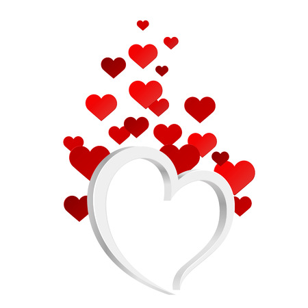 Beautiful festive greeting card with hearts for any holidayのイラスト素材