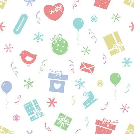 Vector illustration Christmas patternのイラスト素材
