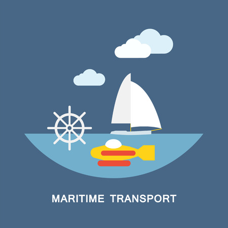 Maritime transport vector imageのイラスト素材