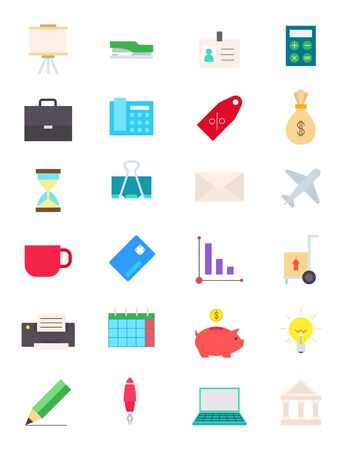 Set of 24 business vector iconsのイラスト素材