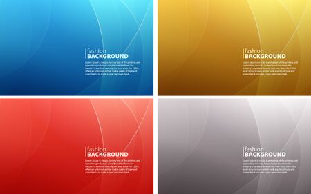 Set of abstract colored backgrounds of curved lines.のイラスト素材
