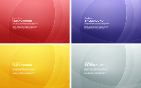 Set of abstract horizontal backgrounds of curved linesのイラスト素材