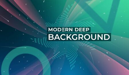Colored background with dynamic shapes. Fluid shapes composition. Modern deep background. Template...