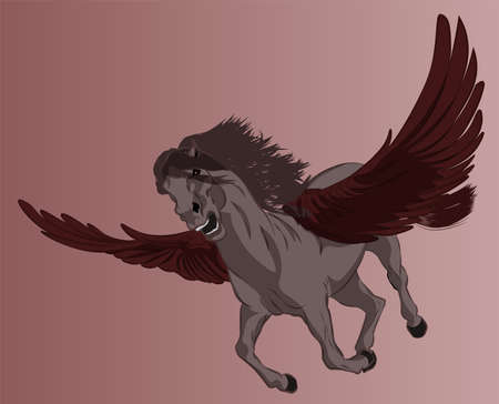 illustration of the mystical creature Pegasusのイラスト素材