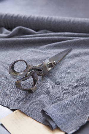 25 September 2012 at a tailor in Barcelona, Spain.の写真素材