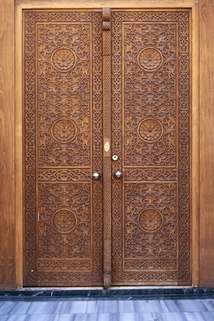 Antique Ottoman style Wooden Doorの写真素材