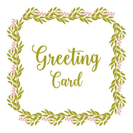 illustration  pink flower frame for greeting cardのイラスト素材