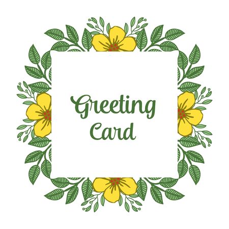 illustration style yellow wreath frames   greeting cardのイラスト素材