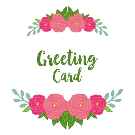 illustration circular pink rose wreath frames for greeting cardのイラスト素材