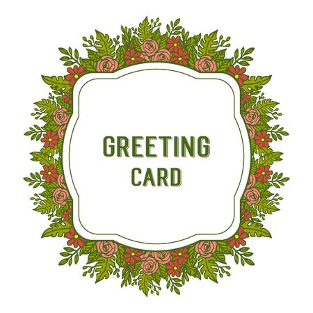 illustration  rose floral frame style greeting cardのイラスト素材