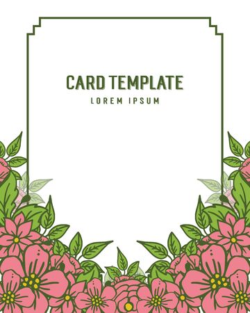 Floral themed card template designのイラスト素材
