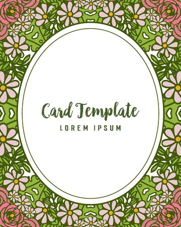 Colorful floral themed card template designのイラスト素材