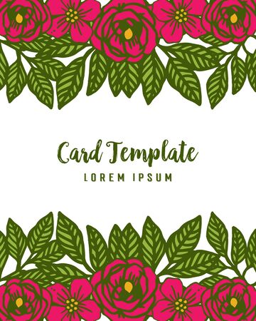 Floral themed card template designのイラスト素材