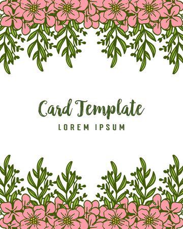 Floral themed card template designのイラスト素材