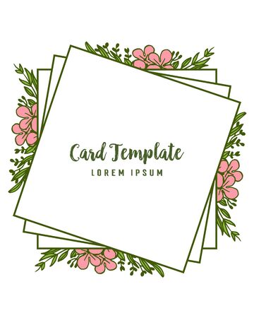 Floral themed card template designのイラスト素材