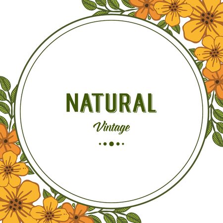 Vintage floral frame designのイラスト素材