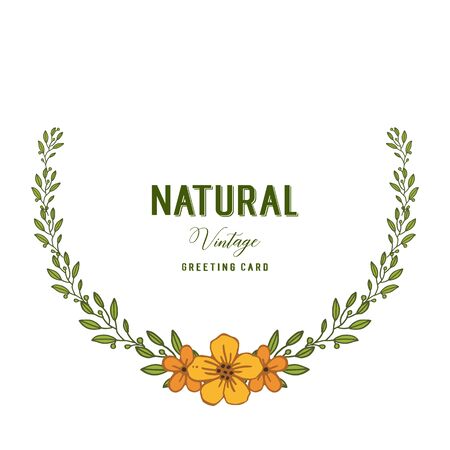 Vintage floral themed greeting card template designのイラスト素材