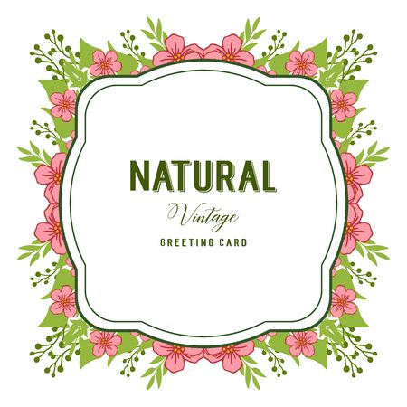 Vintage floral themed greeting card template designのイラスト素材