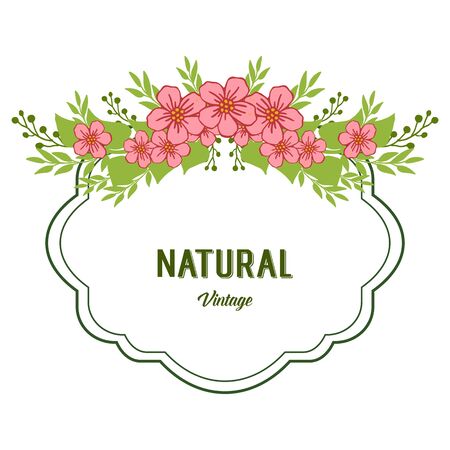 Vintage floral frame designのイラスト素材