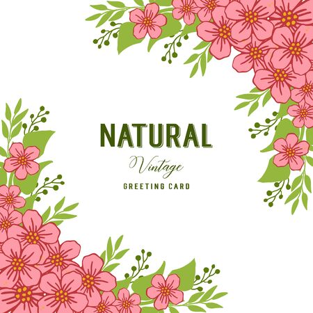 Vintage floral themed greeting card template designのイラスト素材
