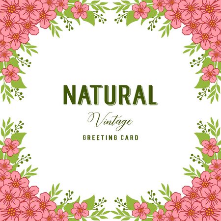 Vintage floral themed greeting card template designのイラスト素材