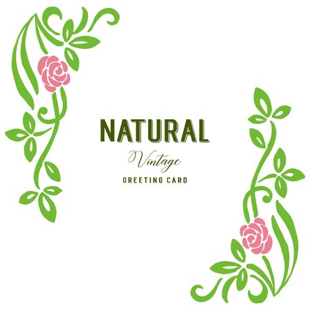 Vintage floral themed greeting card template designのイラスト素材