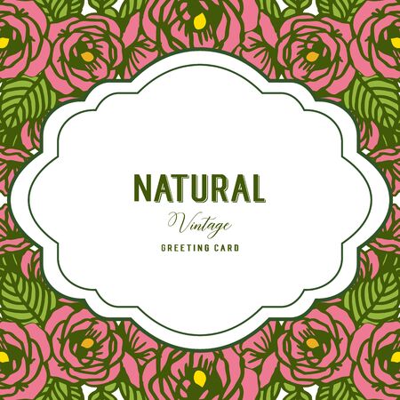 Vintage floral themed greeting card template designのイラスト素材