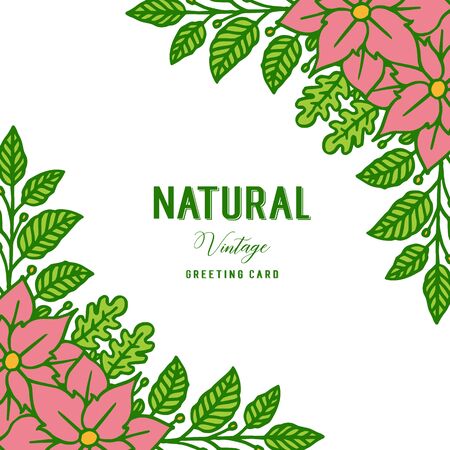 Vintage floral themed greeting card designのイラスト素材