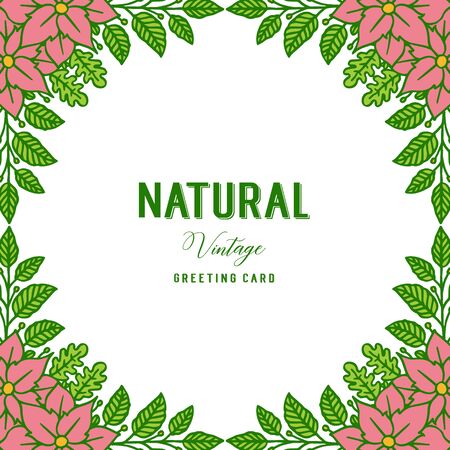 Vintage floral themed greeting card designのイラスト素材
