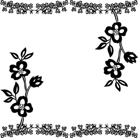 Floral design on white backgroundのイラスト素材