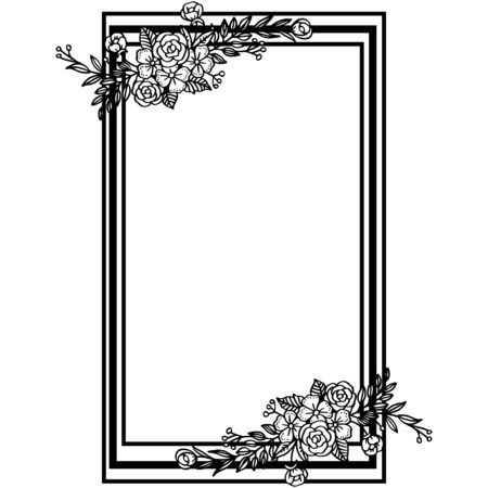 illustration of   flower frame designのイラスト素材
