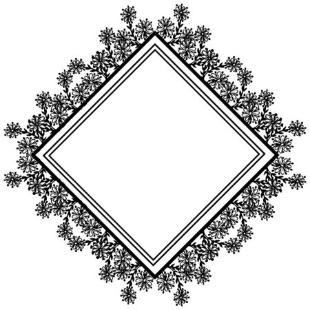 illustration of floral frame designのイラスト素材