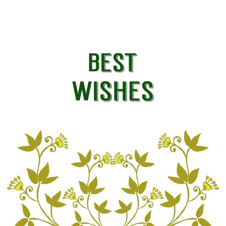 Illustration of best wishes lettering with  floral designのイラスト素材