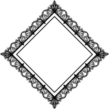 Illustraton of floral frame designのイラスト素材