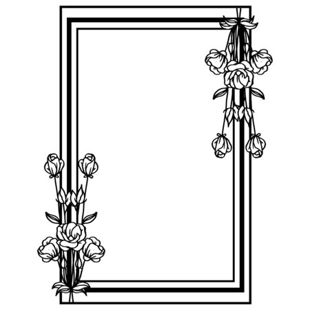 Illustraton of floral frame designのイラスト素材