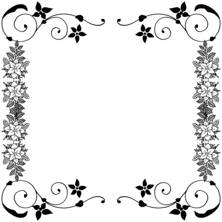 Illustration of floral frameのイラスト素材