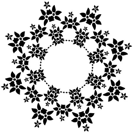 Illustration of floral frameのイラスト素材