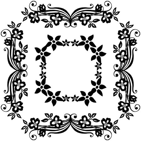 Illustration of floral frameのイラスト素材