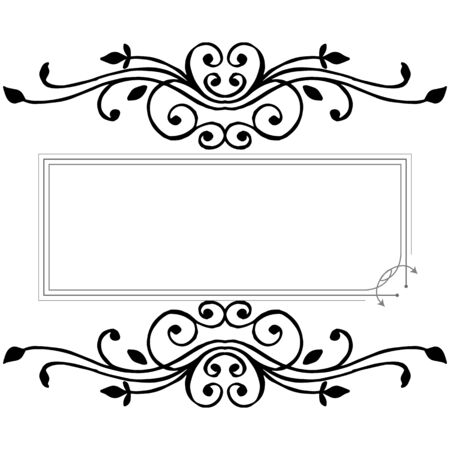 Illustration of floral frameのイラスト素材