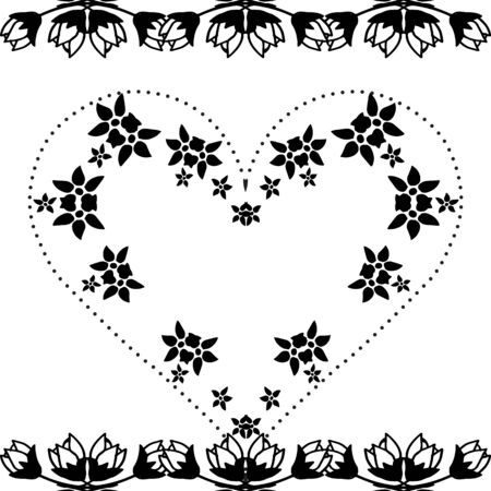 Illustration of floral elementsのイラスト素材