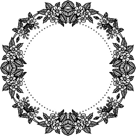 Illustration of floral frameのイラスト素材