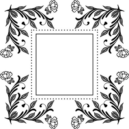 Illustration of floral frameのイラスト素材