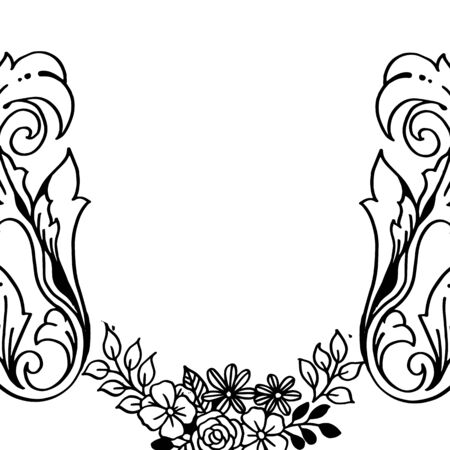 Illustration of floral elementsのイラスト素材